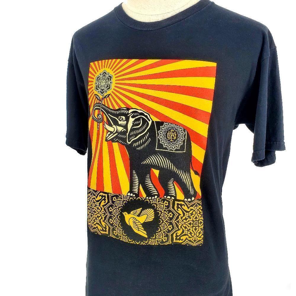 Obey Posse Elephant Shepard Fairey Graphic Streetwear Unisex T-Shirt
